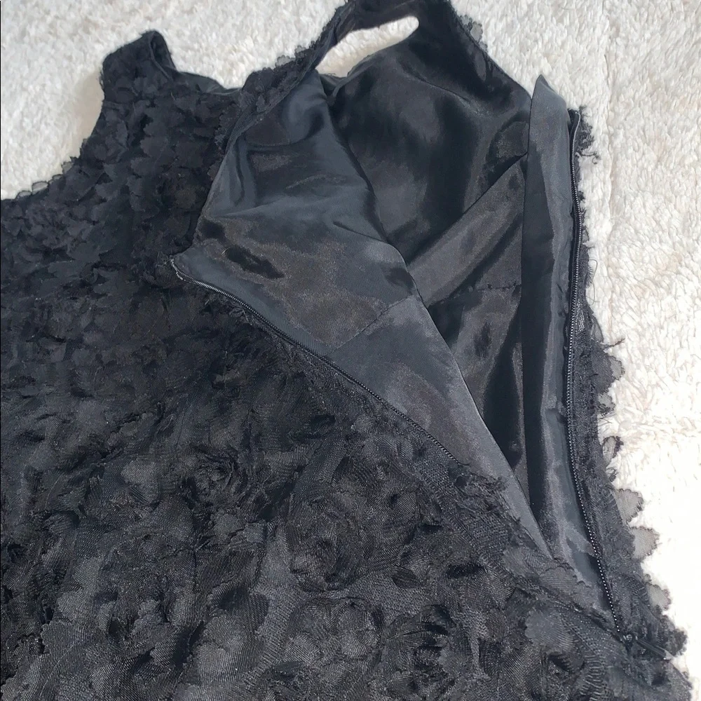 GAP Textured Black Roses Overlay Dress 6/7 EUC